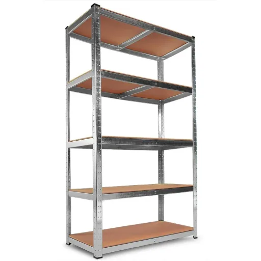 Metall-Lagerregal / Fachbodenregal mit 5 Fachböden - 875kg Kapazität - (HxBxT) 180x90x40 cm - 175kg pro Fachboden