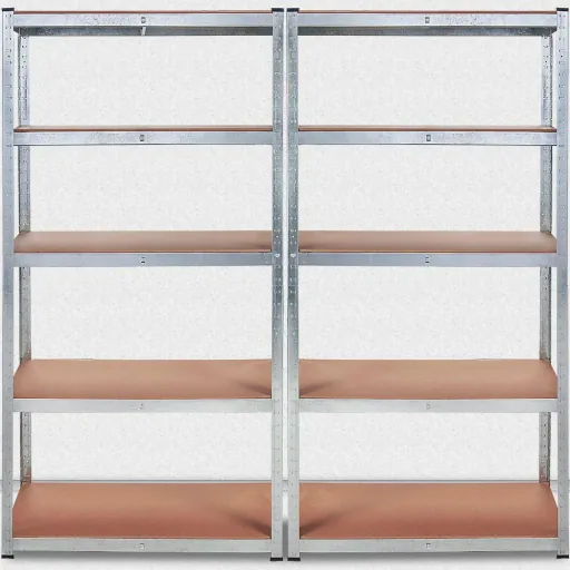 Metall-Lagerregal / Fachbodenregal mit 5 Fachböden - 875kg Kapazität - (HxBxT) 180x90x40 cm - 175kg pro Fachboden