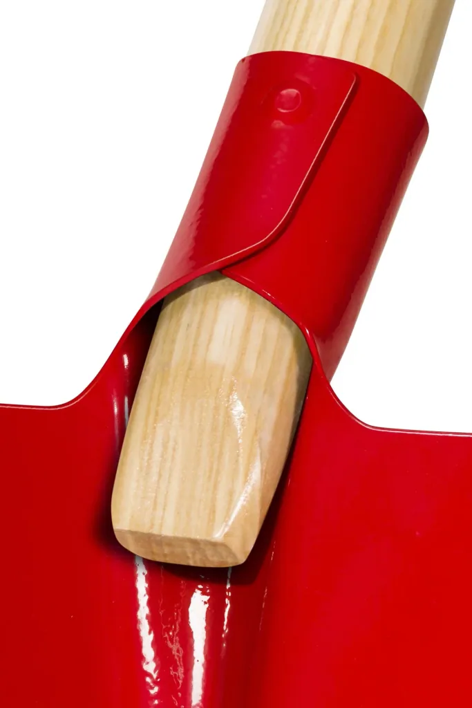 RUHR-BRILLANT, Frankfurter Schaufel, Gr. 1, gehärtet, rot pulverbeschichtet, Eschen-Langstiel 130 cm