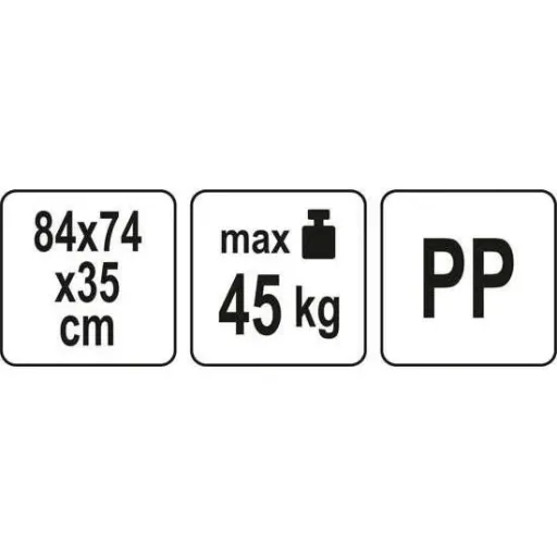 Gartengeräteträger - 84 x 74 x 35 cm - Kunststoff - Grün - Max. 45 kg