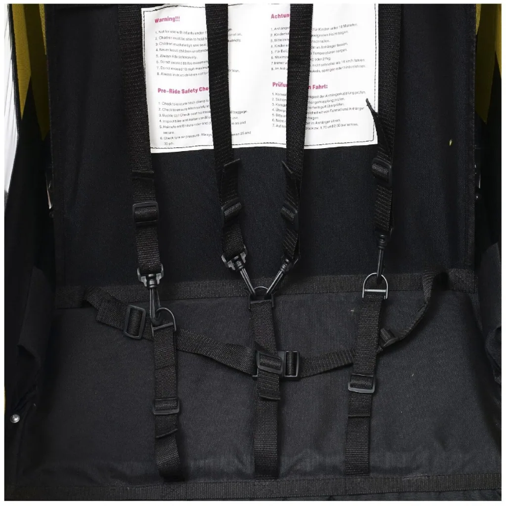 2 in1 Jogger Kinderanhänger Radanhänger Orange-schwarz