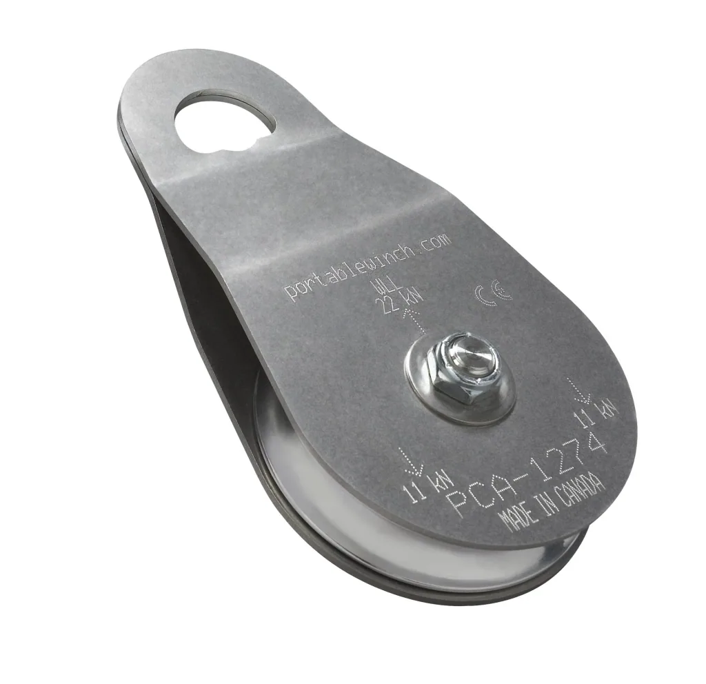 Umlenkrolle aus Edelstahl mit schwenkbarer Seitenabdeckung für 6 mm - 13 mm Seile