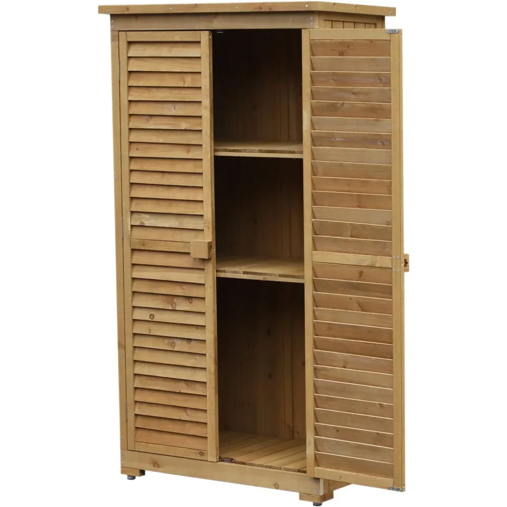 Gartenschrank mit Lamellentüren