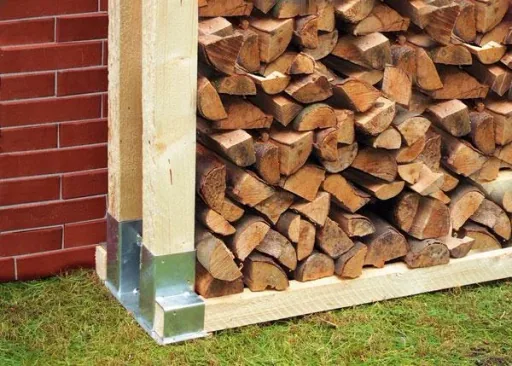 Holzstapelhalter feuerverzinkt, 1 Stück
