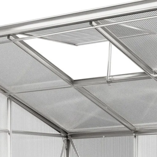 Aluminium-Seitengewächshaus 192x127x202cm mit Fenster
