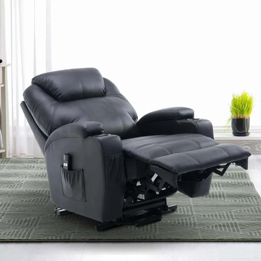 Aufstehsessel Fernsehsessel mit Aufbewahrungstasche Massagesessel mit Aufstehhilfe Relaxsessel verstellbarer Winkel Fern
