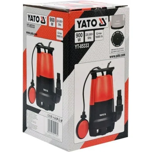 Tauchpumpe für sauberes und schmutziges Wasser - Kolbenpumpe - 900W - 18000L/h - Max. Ansaugung 1 mm