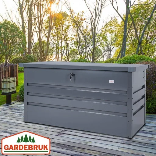 Aufbewahrungsbox Stahl mit Schloss - 120 x 62 x 63 cm - wetterfest