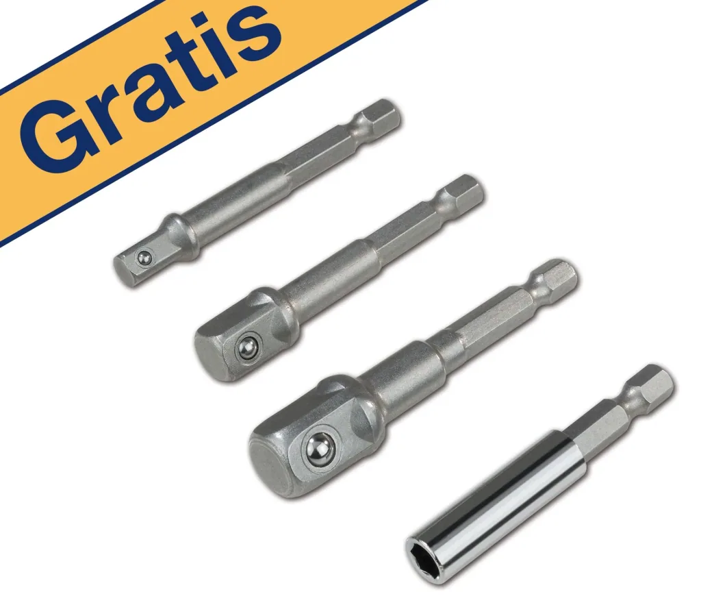 Bohrfuttereinsätze für Steckschlüssel-Set, 4-teilig