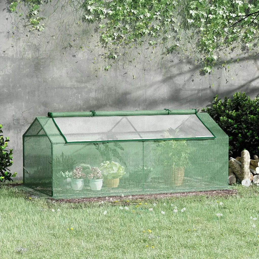 Foliengewächshaus Tomatenhaus Frühbeet 180 x 90 x 70 cm grün