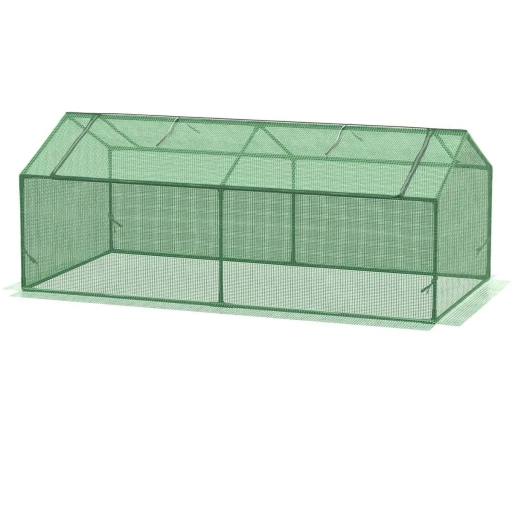 Foliengewächshaus Tomatenhaus Frühbeet 180 x 90 x 70 cm grün