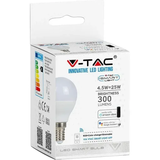 VT-5154 LED WiFi intelligente Lampe - 4,5 W - RGB+W - E14