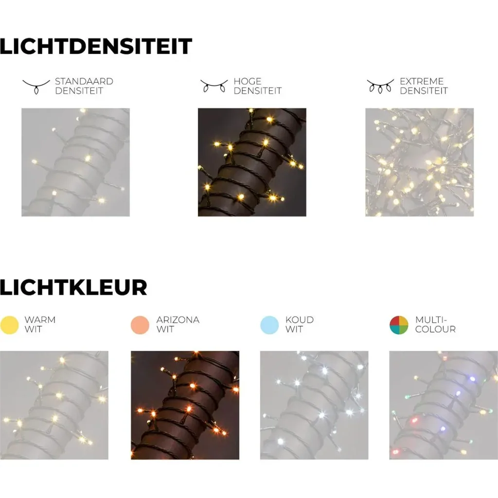 Vellight Weihnachtsbeleuchtung - 40m - 600 LEDs - Arizona Weiß - Innen & Außen