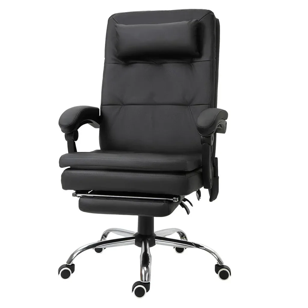 Massagesessel Chefsessel mit Massagefunktion 7 Vibrationsmassagepunkte höhenverstellbarer Drehstuhl Bürostuhl mit Fußstü