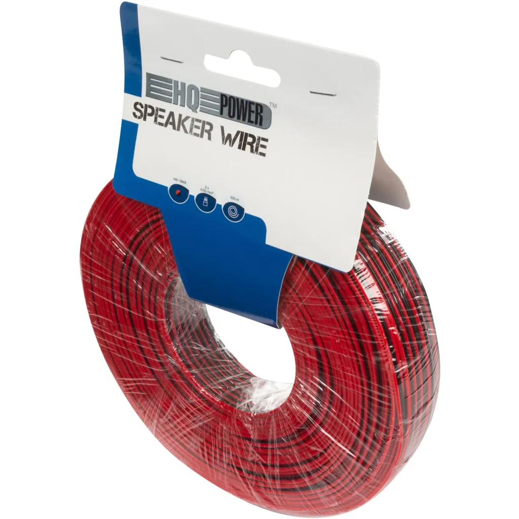 lautsprecherkabel - rot/schwarz - 2 x 0.50 mm² - 100 m