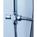 Brausegarnitur - quadratisch - Regenbrause - separate Handbrause - Schiebegriff
