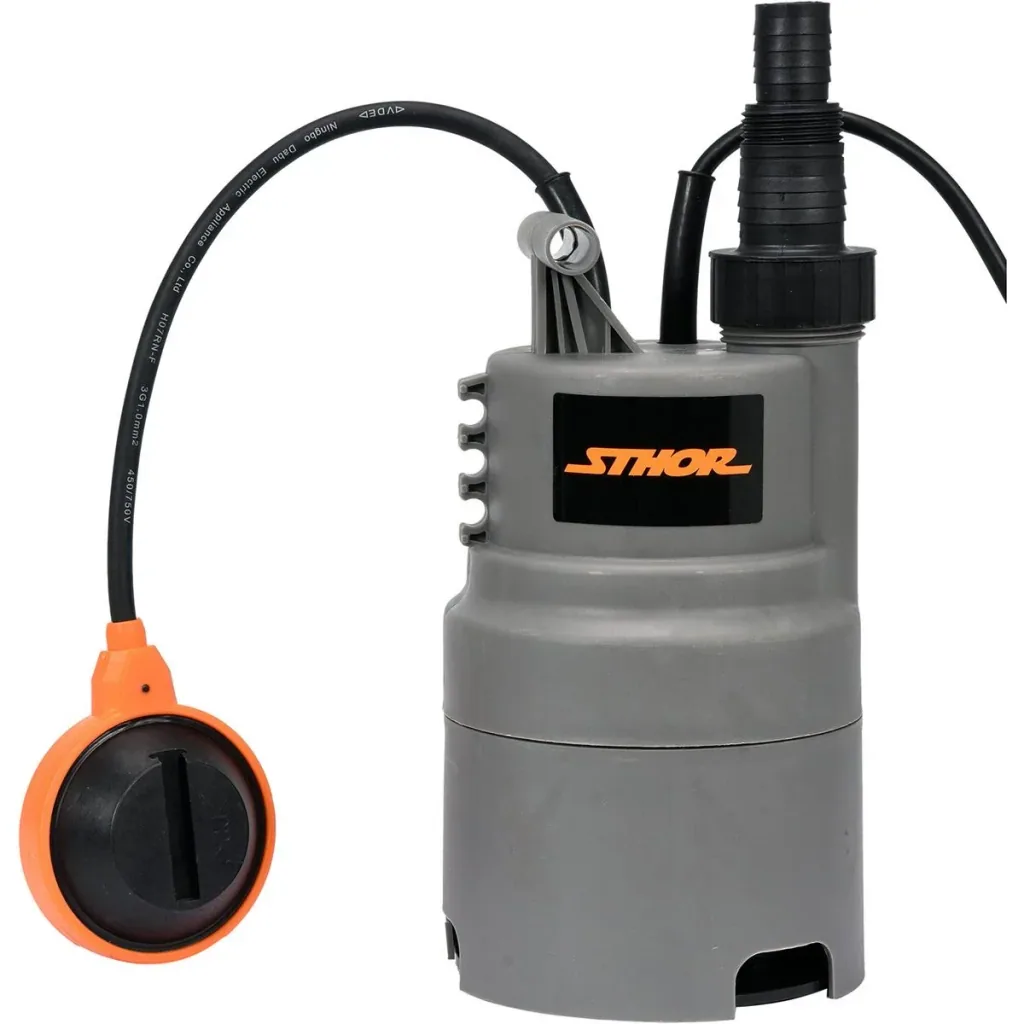 Tauchpumpe - 400W - 6000l/h MIT 15-Meter-Gartenschlauch inklusive Sprinkler und Armaturen UND YATO 1" Wasserhahn