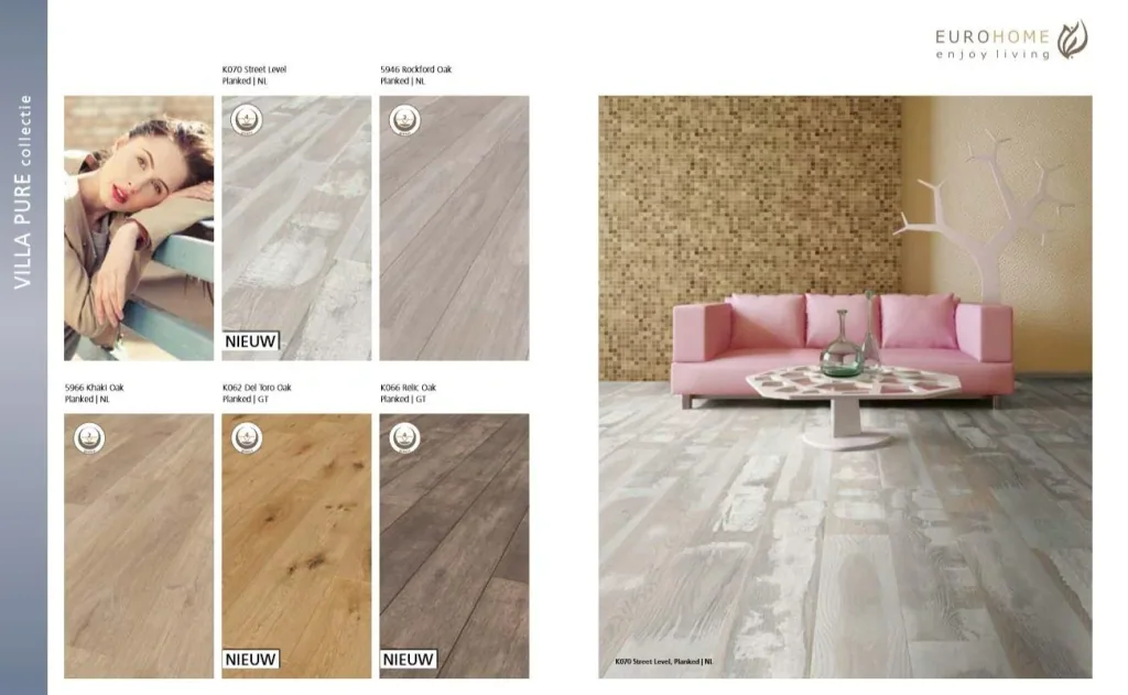 Villa Pure Laminatboden Khaki Oak 8 mm 2,22 m²