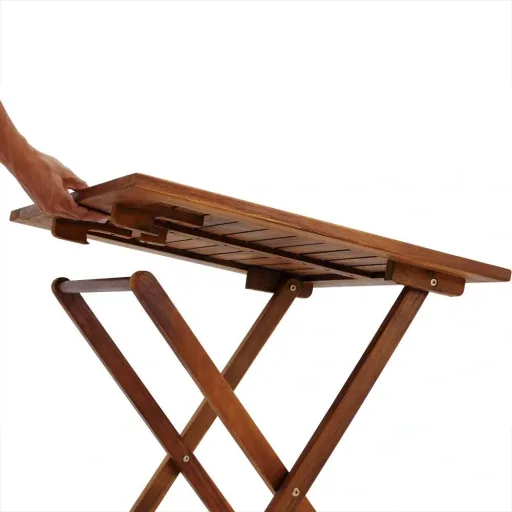 3-teiliges Akazienholz-Balkonset - 2 Stühle und 1 Tisch