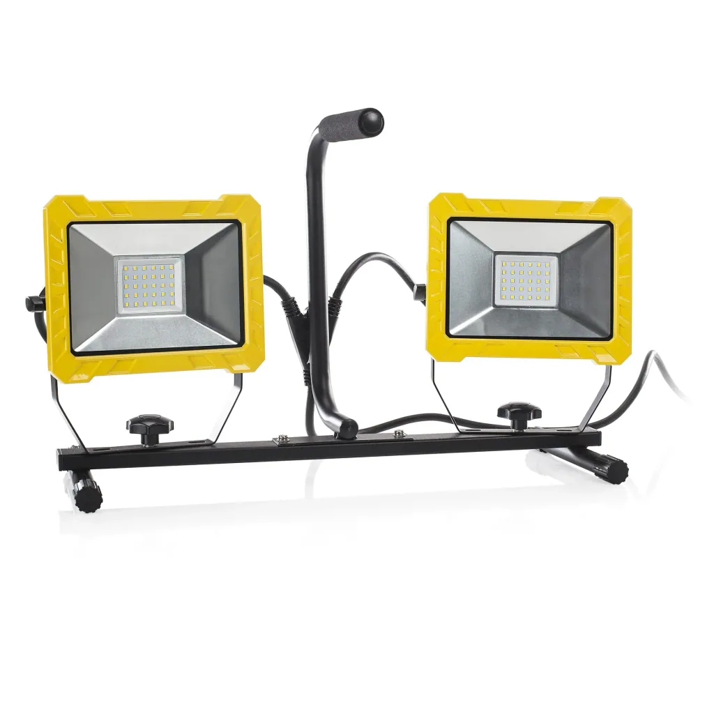 LED Stativ Doppelstrahler mit 2 x 30 Watt und 2400 Lumen