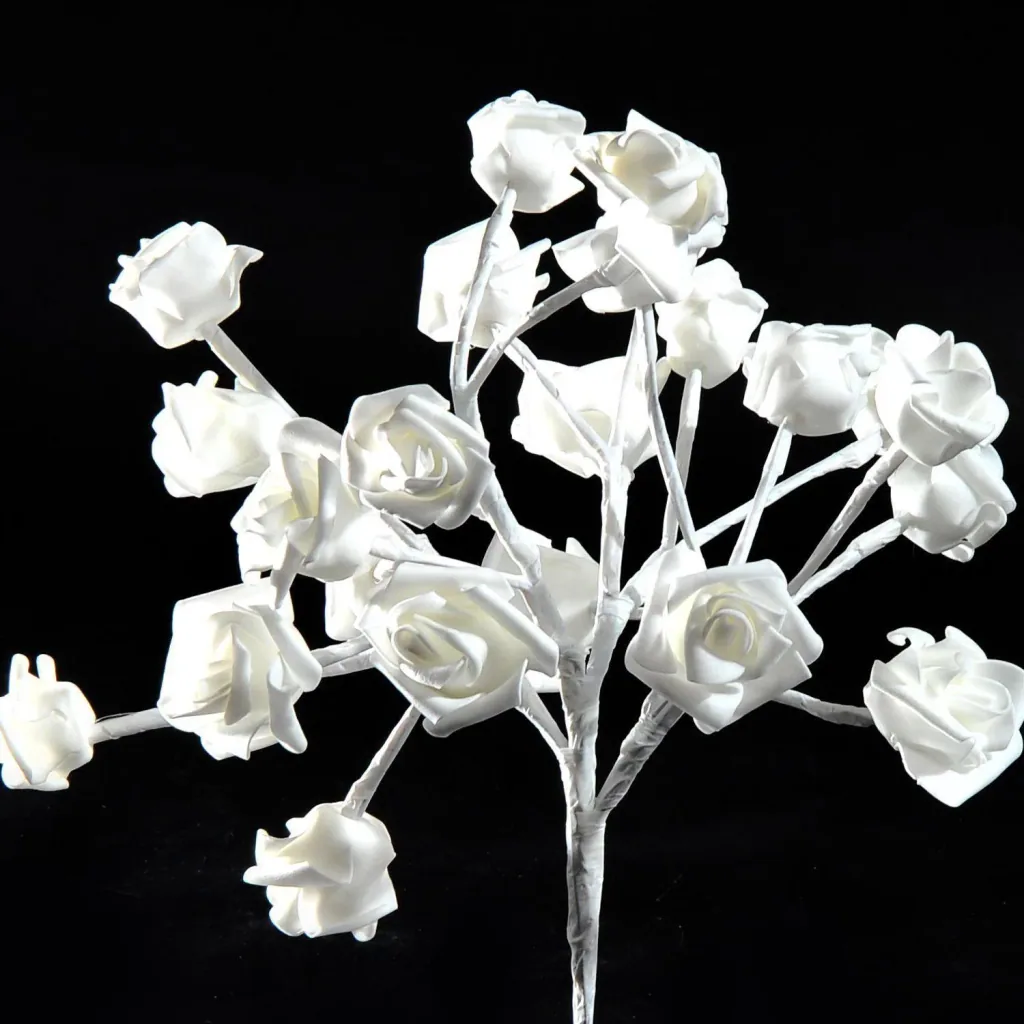 LED Blütenbaum Rosenblüten Lichterbaum Lichterzweig 40 cm