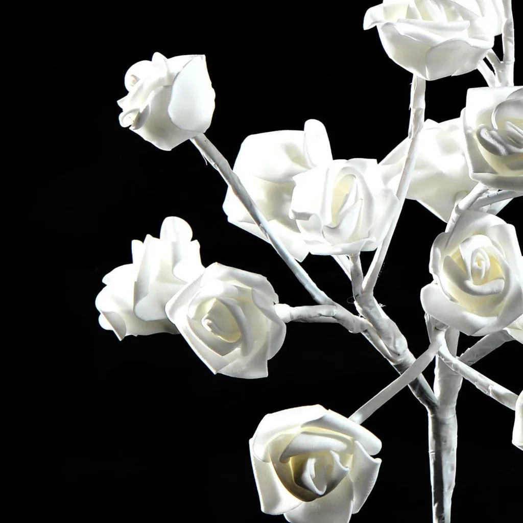 LED Blütenbaum Rosenblüten Lichterbaum Lichterzweig 40 cm