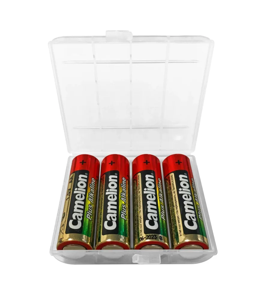 Aufbewahrungsbox für 4 Batterien oder Akkus - passend für Micro und