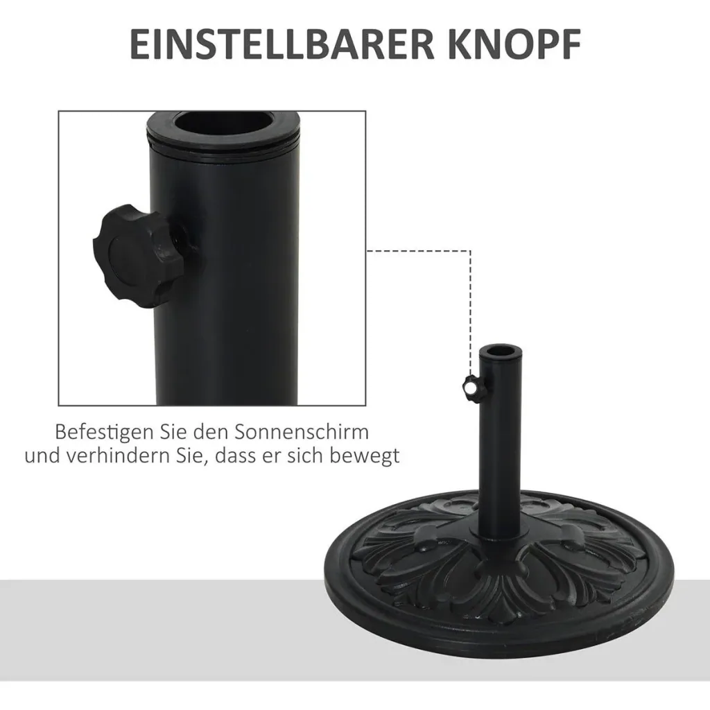 Sonnenschirmständer Schirmständer Schirmhalter Schirmfuß 13 kg Ständer Schirm Ø35/Ø38/Ø48mm Kunststoff + Zement Antik Sc