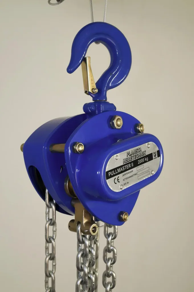 Stirnradflaschenzug Pullmaster-II 10,0, Tragfähigkeit 10.000 kg, 4-strängig, Hub 3,0 m, Bedienlänge 2,5 m