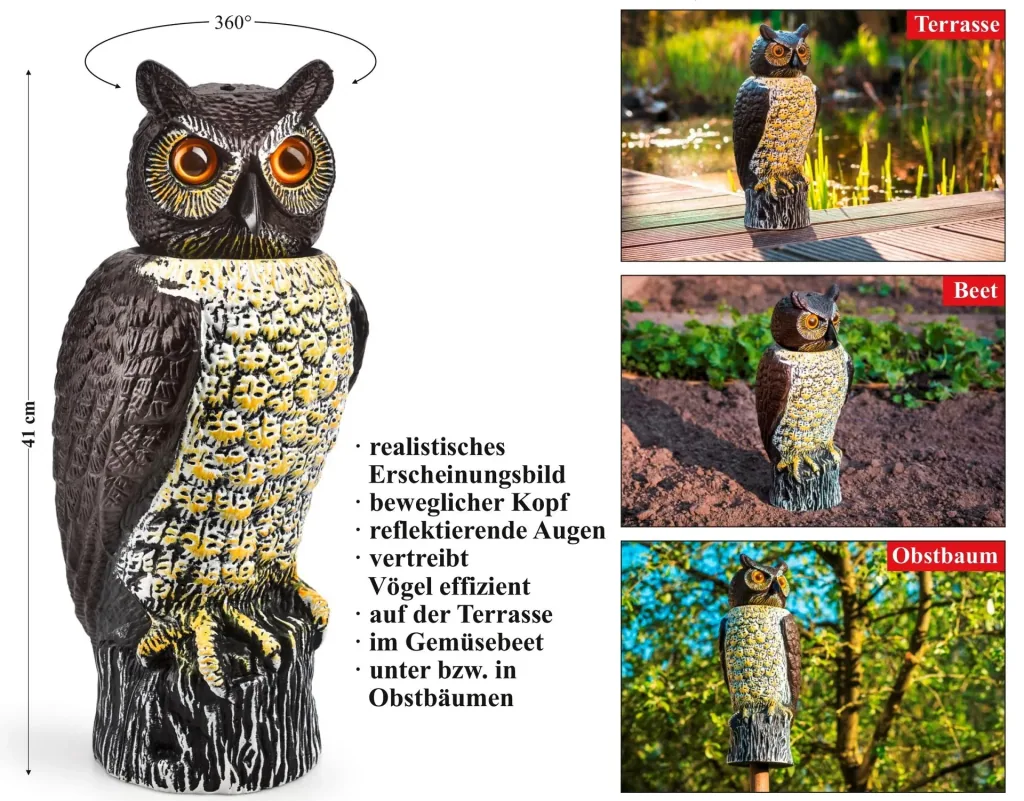 Garteneule Vogelschreck