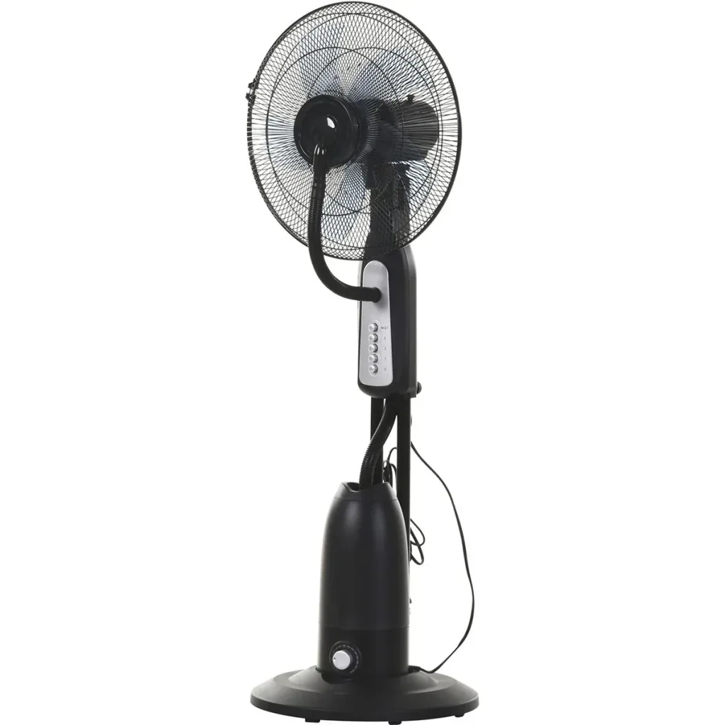 Standventilator mit Wasserzerstäuber schwarz/silber