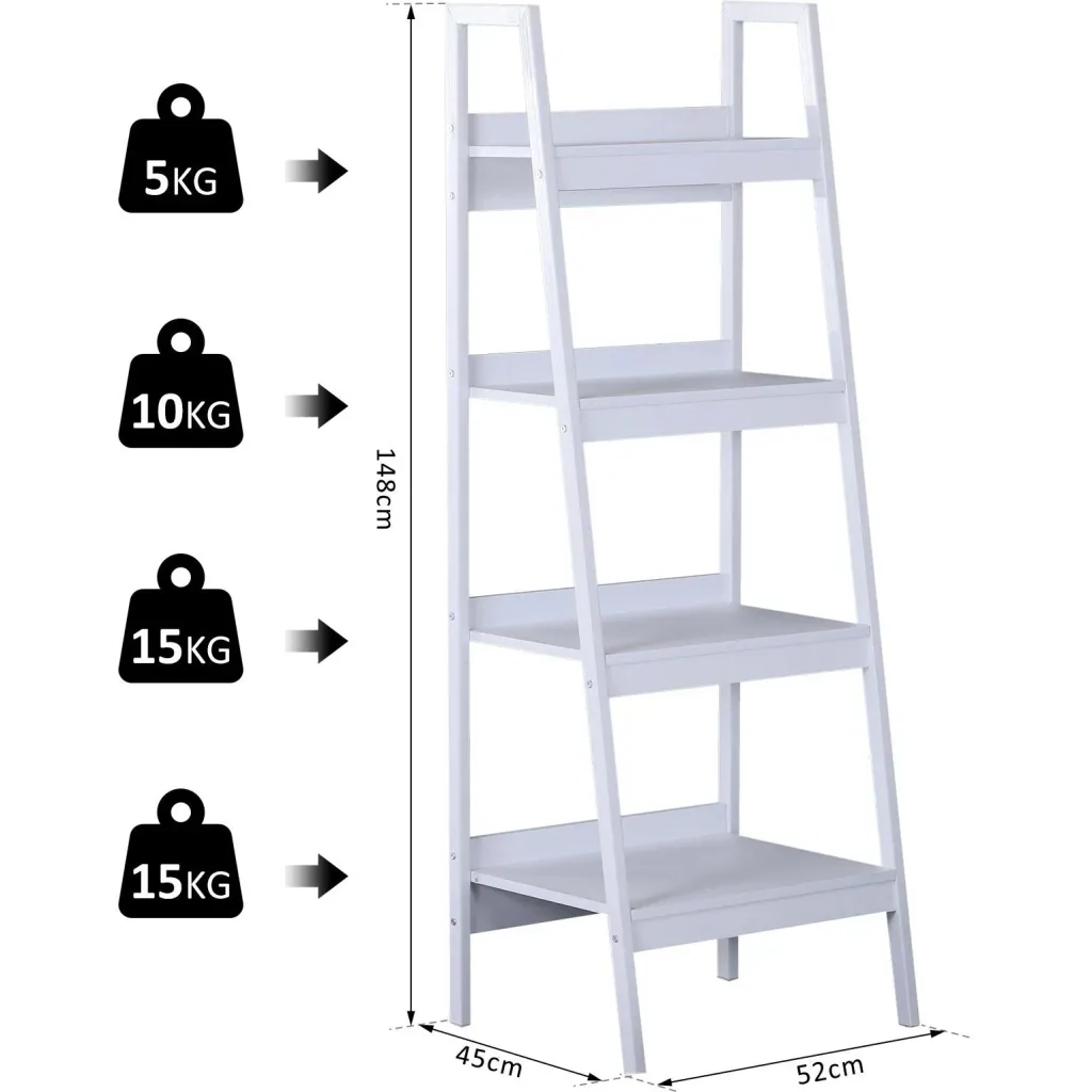 2er-Set Regal Standregal Lagerregal Bücherregal Aufbewahrungsregal 4 x Fach Metall + MDF 52 x 45 x 148 cm