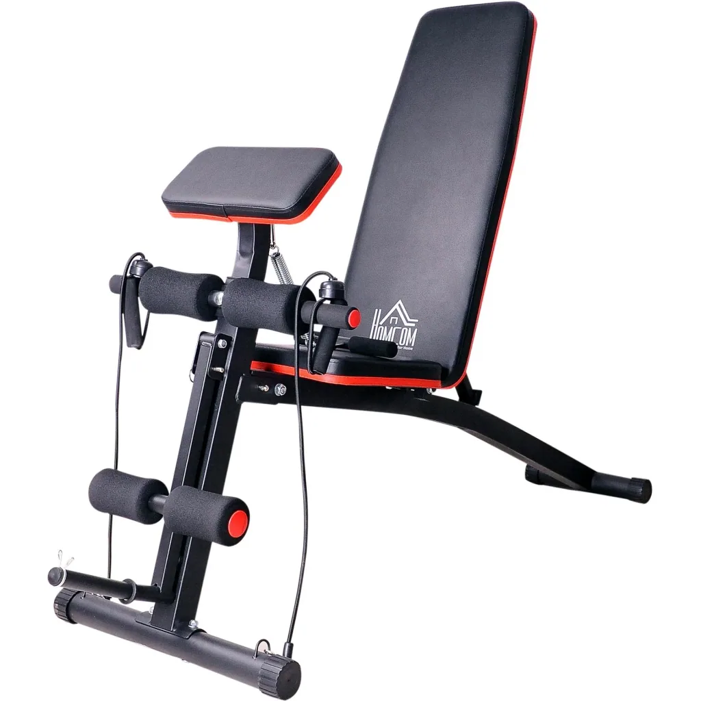 Multifunktion Hantelbank Trainingsbank Schwarz-Rot