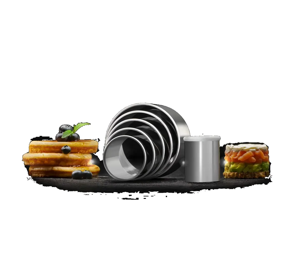 Ausstechringe-Set, Edelstahl, 6-teilig