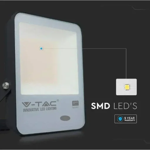 VT-117S LED-Scheinwerfer mit Tag/Nacht-Sensor - 100 W - 10000 Lm - 3000K - schwarz