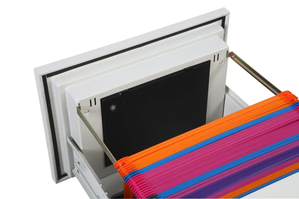 Aktenschrank World Class Vertical Fire File mit 4 Schubladen und elektronischem Schloss