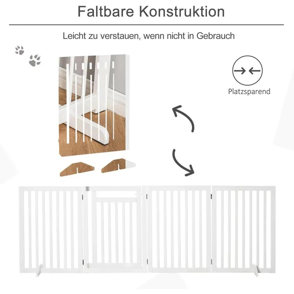 Absperrgitter für Hunde weiß