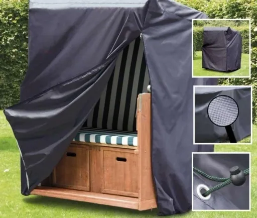 Komfort-Schutzhülle für Strandkörbe XXL, für 155 x 105 x 170/135 cm, Anthrazit