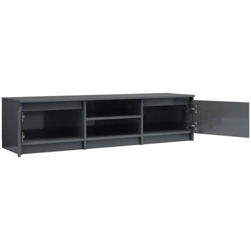 TV-Schrank 140x40x35,5 cm Spanplatte Hochglanz grau