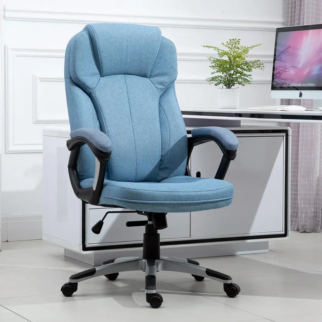 Bürostuhl mit Wippfunktion hellblau