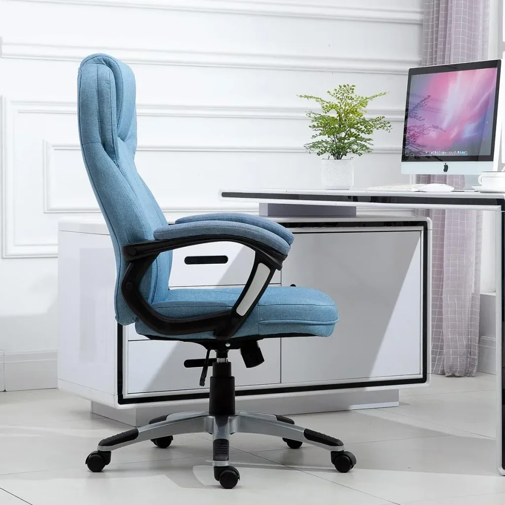 Bürostuhl mit Wippfunktion hellblau