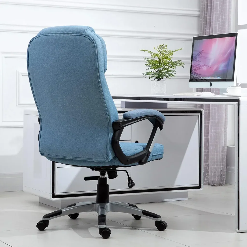 Bürostuhl mit Wippfunktion hellblau