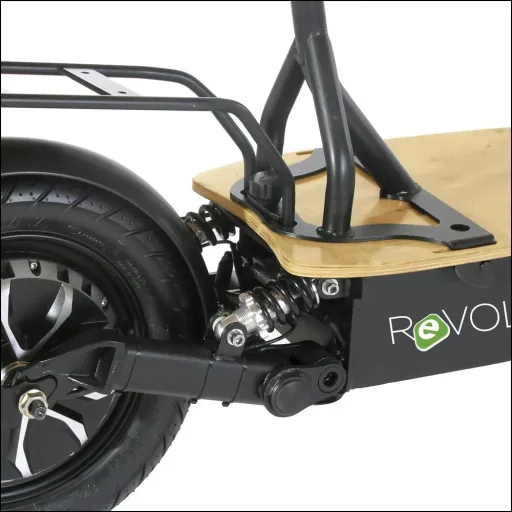 E-Scooter "Revoluzzer" Safety Plus 45 km/h inklusive Blinkanlage, Gepäck-Case und Lithium-Akku schwarz