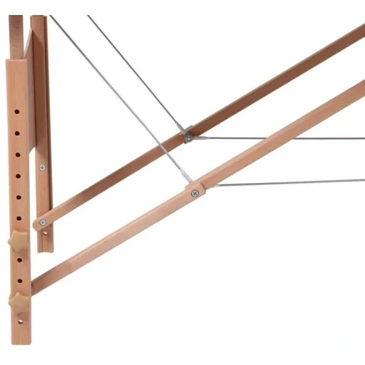 Klappbare Massageliege 3 Zonen mit Holzrahmen (blau)