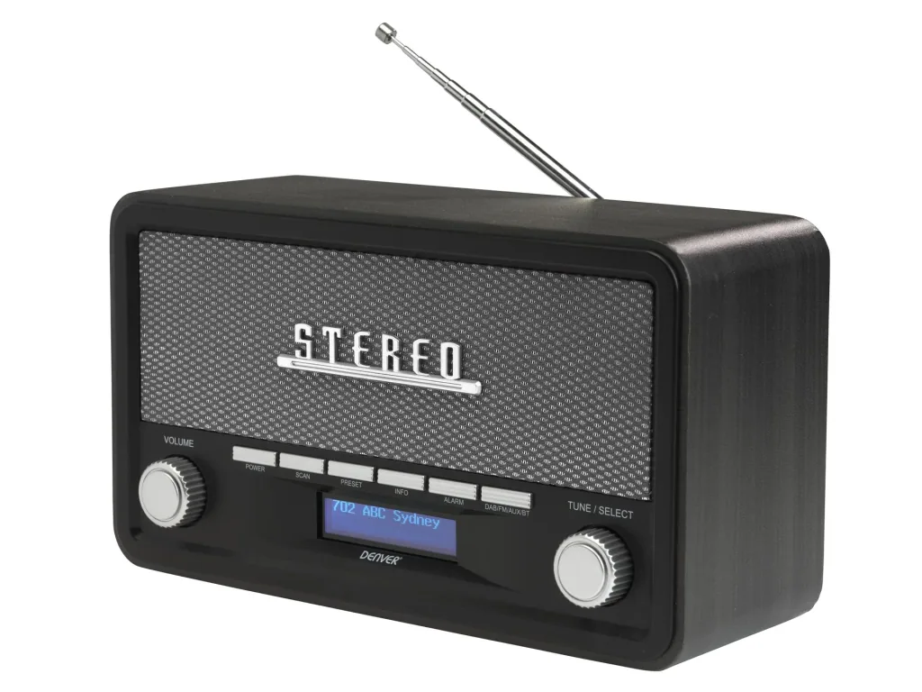 DAB+ Retro Radio mit Bluetooth, Uhr und Wecker
