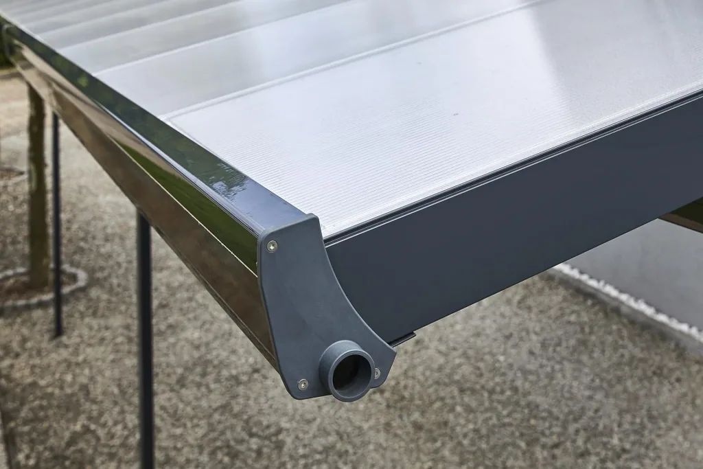 Terrassendach Bausatz, Farbe anthrazit, 4260 x 4060 mm