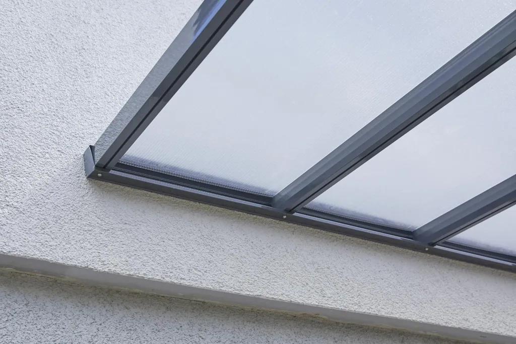 Terrassendach Bausatz, Farbe anthrazit, 4260 x 4060 mm