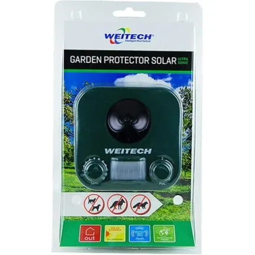 Weitech Garden Protector Solar - hält Hunde, Katzen, Füchse, Kaninchen, Wiesel, Reiher etc. von Ihrem Garten fern!