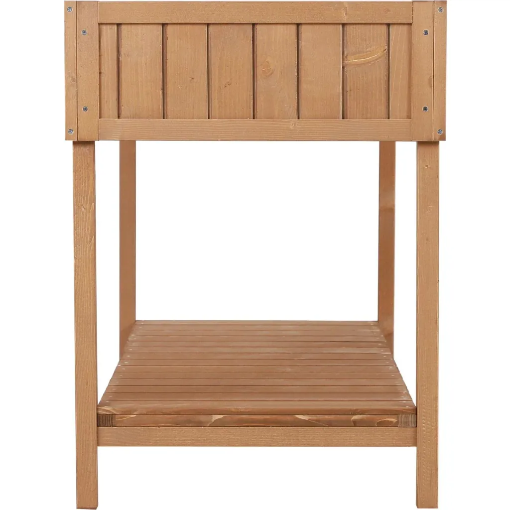 Pflanztisch Hochbeet Blumenkasten Anzuchttisch 8 Fächer mit Abfluss Ablage Tanne Massivholz 120 x 60 x 22 cm