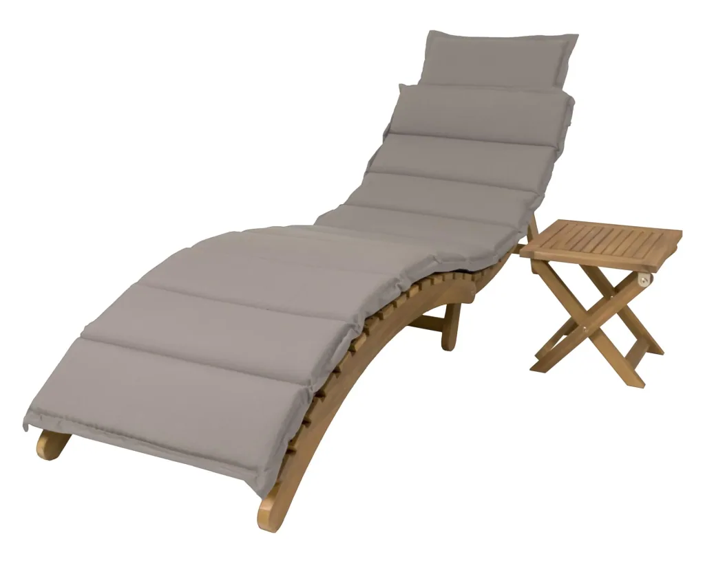 Sonnenliege + Tisch Catania terracotta/taupe